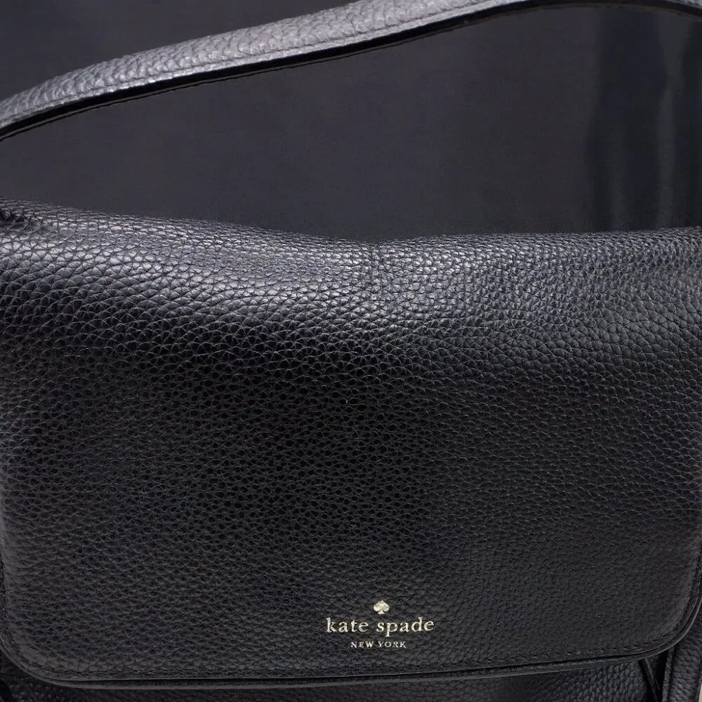 Kate Spade New York Miri Chester Street Black Pebbled Leather Crossbody Shoulder - Picture 6 of 11